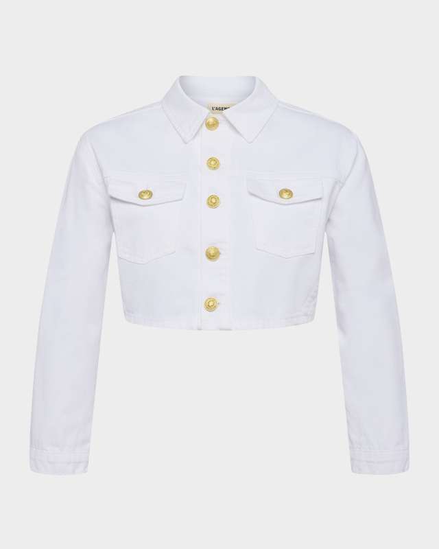 Genevie Cropped Denim Jacket